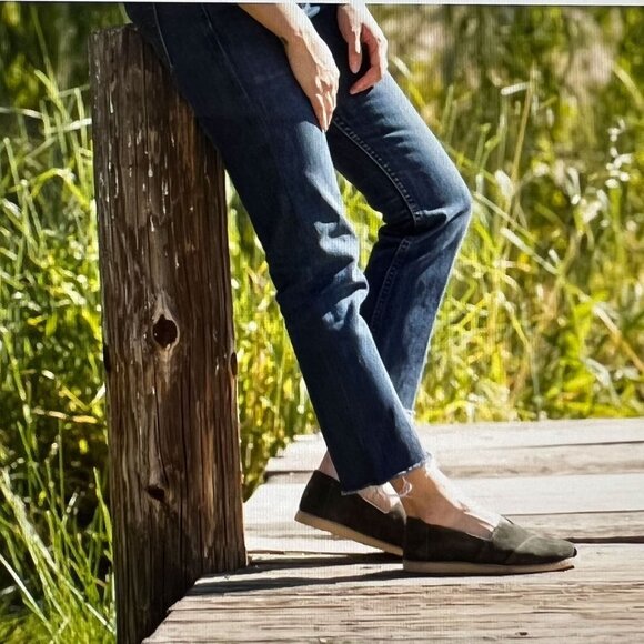 TOMS Alpargata Crepe 10010930 Black Washed Canvas Size 8 - Picture 1 of 10